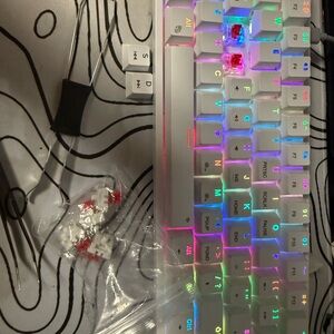 Mechanical keyboard with red switches